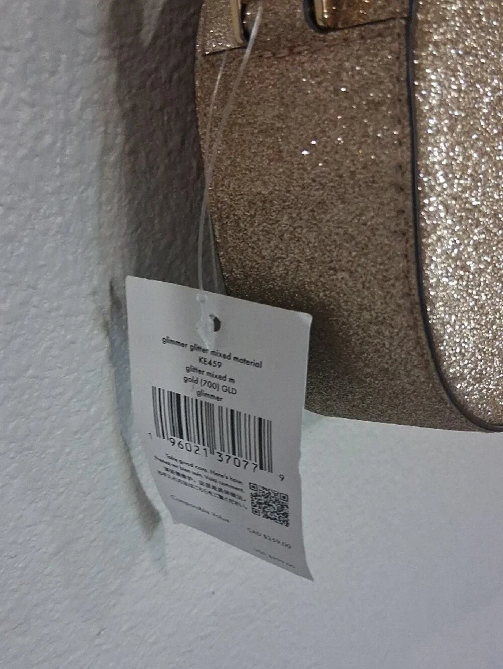 Kate Spade Glitter Crossbody Bag in Silver